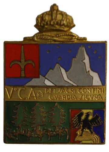 Distintivo Badge 5 C.A. Dei Sacri Confini Guardia Sicura Lorioli.JPG