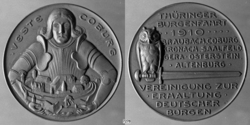 V 7276 G Medaille-Coburg, Thueringer Burgenfahrt.jpg