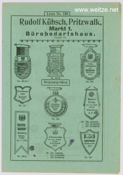 III. Reich - Verkaufsliste Nr.150 der Firma Rudolf Kübsch für Tagungs- Mitgliedsabzeic.jpg