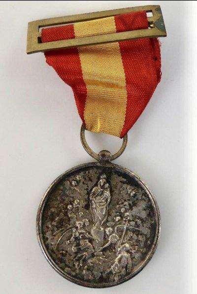 Blue Division medal, Virgen del Pilar centenary (4).jpg