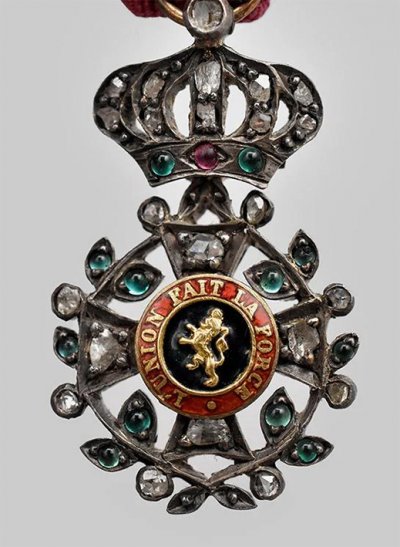 Order of Leopold, Miniature in Silver with Diamonds 2.jpg
