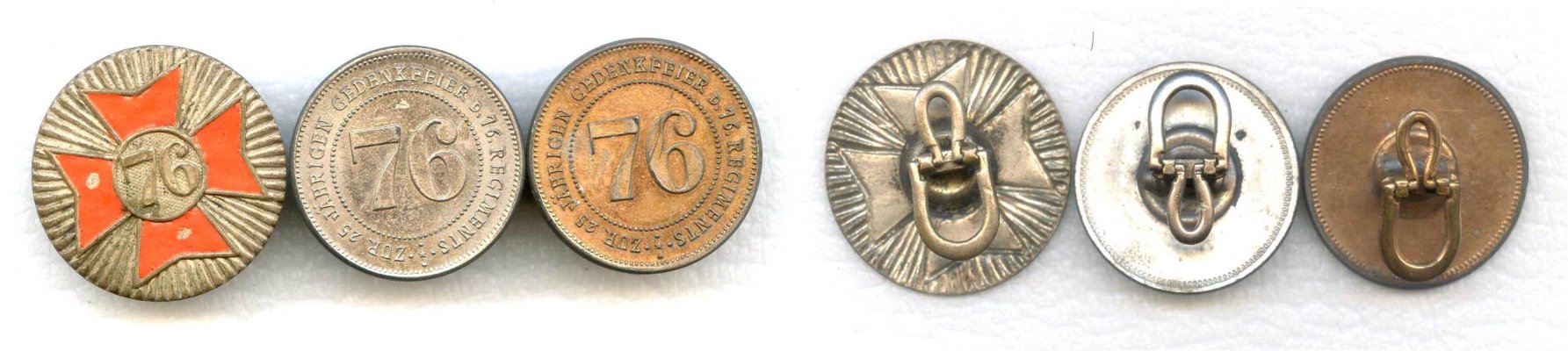 Ветеранские фрачники 76 полка. Ø 25 мм. 2500 руб. за все..jpg