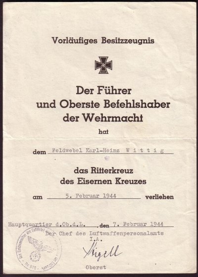 1944.02.05 Karl Heinz Wittig.JPG