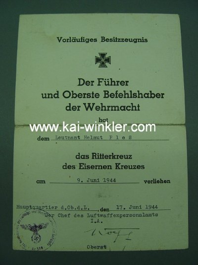 1944-06-09 Helmut Pless.jpg