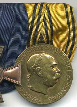 The last medal is the 1908 Austro-Hungarian Jubilee Medal for foreign regiments_cr.jpg