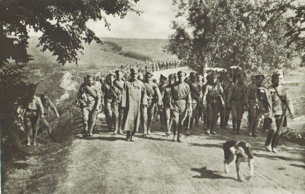 14 1-й полк на походе к Зборову.1917 июль.jpg
